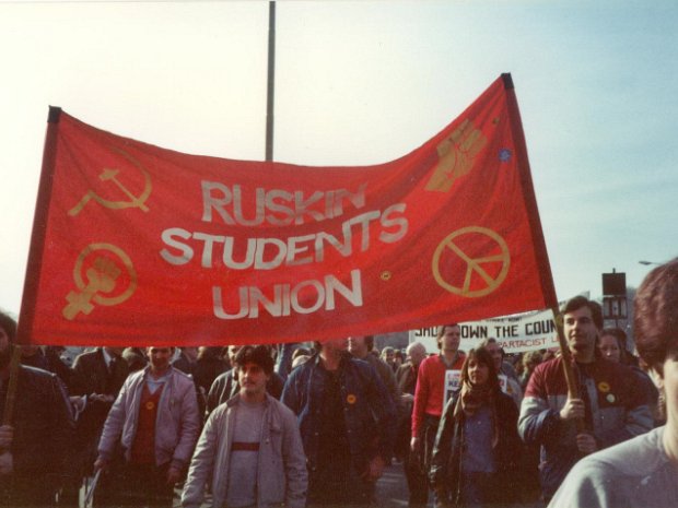 Second Autum/Winter 1985-86 Anti-Apartheid March - Winstanley Society - Ruskin Forum - London Demos.